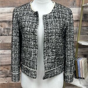 Barney’s New York Black & White Boucle Blazer 8